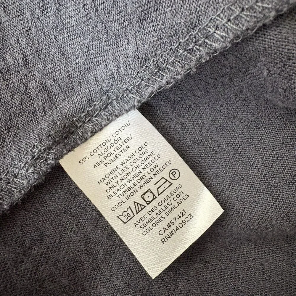Loft Grey Gray Textured Terry Cloth High Neck Sleeveless Tank Size LP Petite